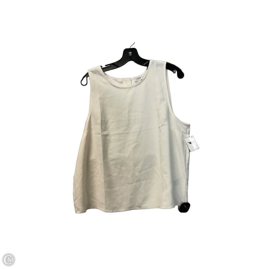 Top Sleeveless By J. Crew In Cream, Size: L