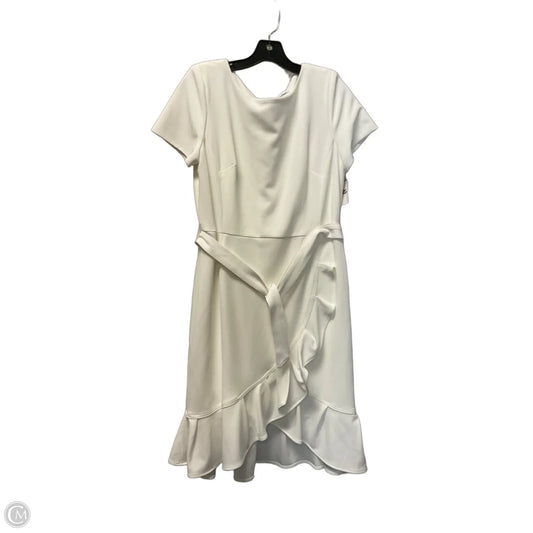 Dress Work By Calvin Klein In White, Size: L