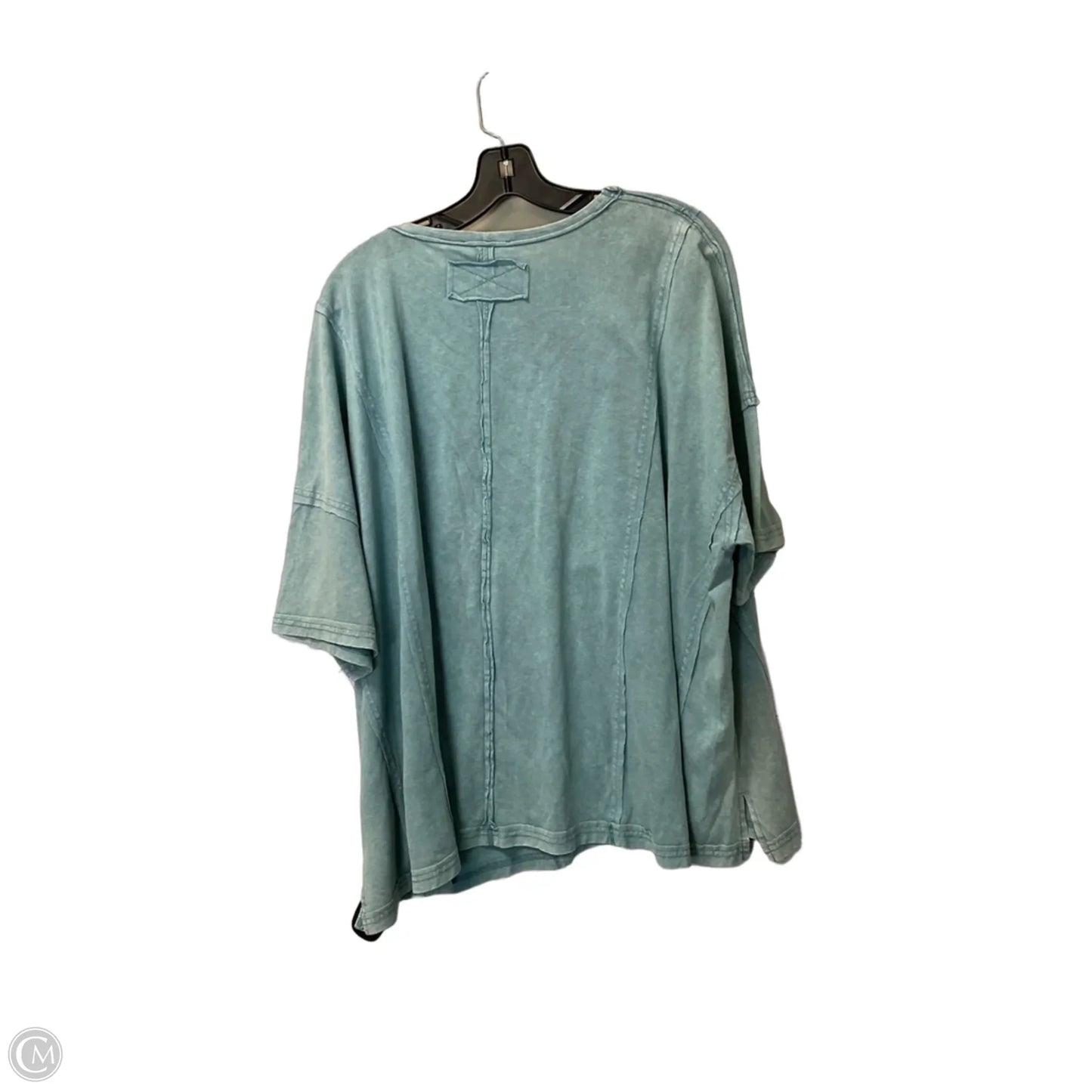 Top Short Sleeve Basic By Easel In Blue, Size: 1x