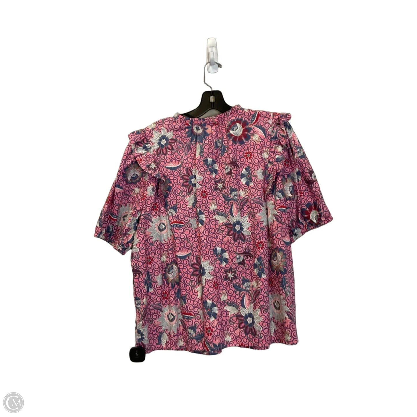 Top Short Sleeve By Loft In Pink, Size: L