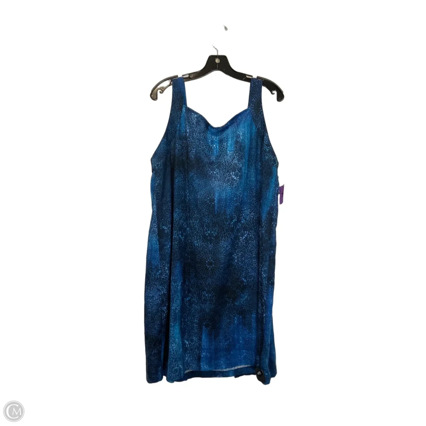 Dress Casual Midi By Dkny In Blue, Size: 16