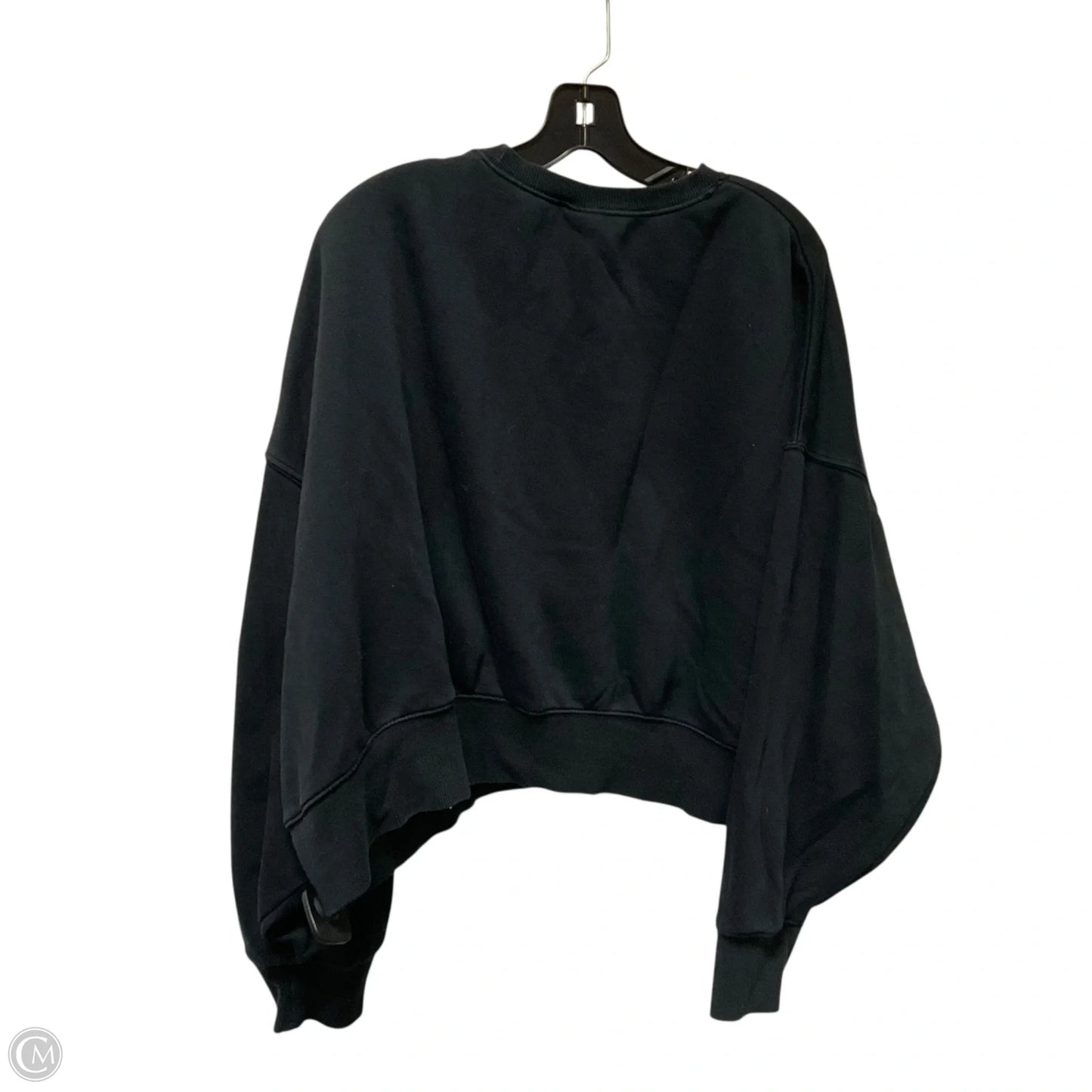 Athletic Top Long Sleeve Crewneck By Nike In Black, Size: M