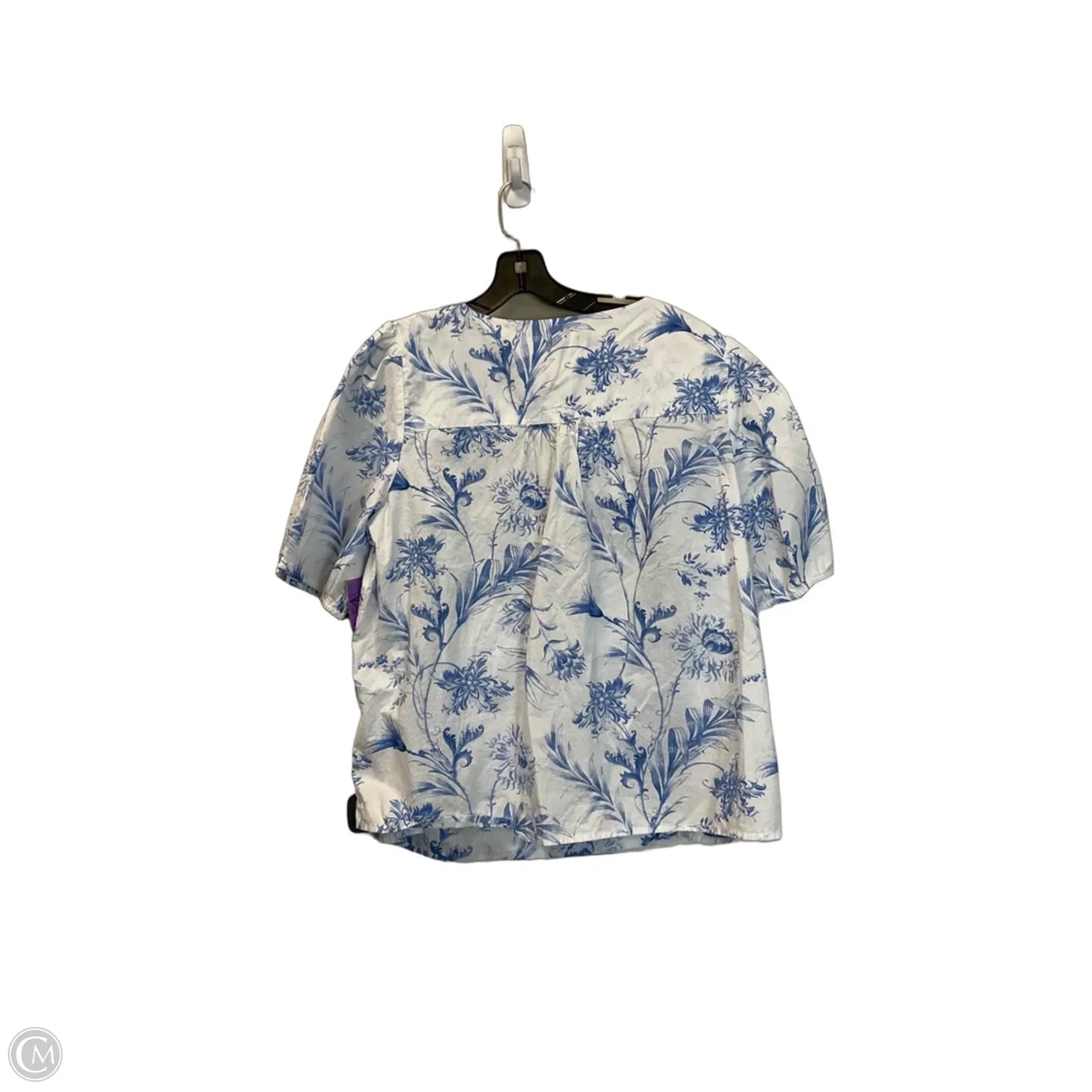 Top Short Sleeve By Talbots In Floral Print, Size: 1x