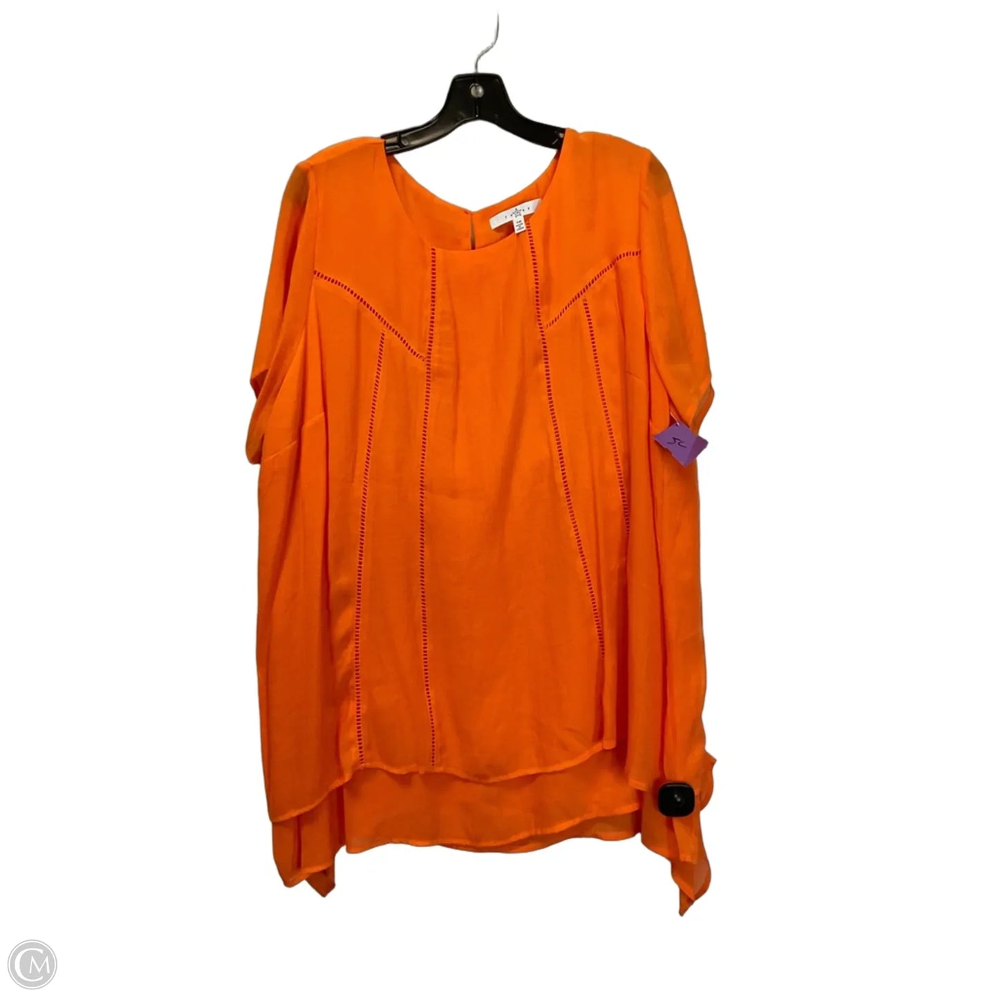 Top Short Sleeve By Fever In Orange, Size: 1x