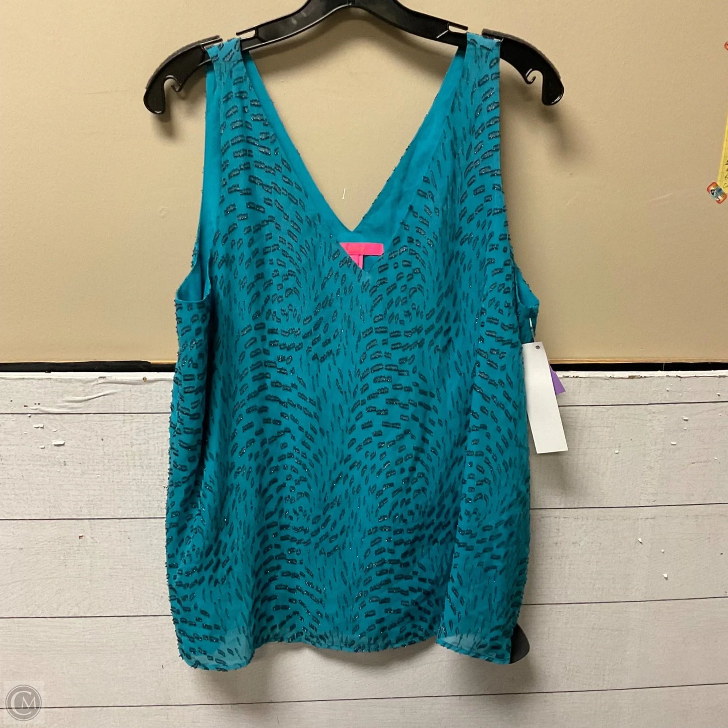Top Sleeveless Designer By Lilly Pulitzer In Teal, Size: L