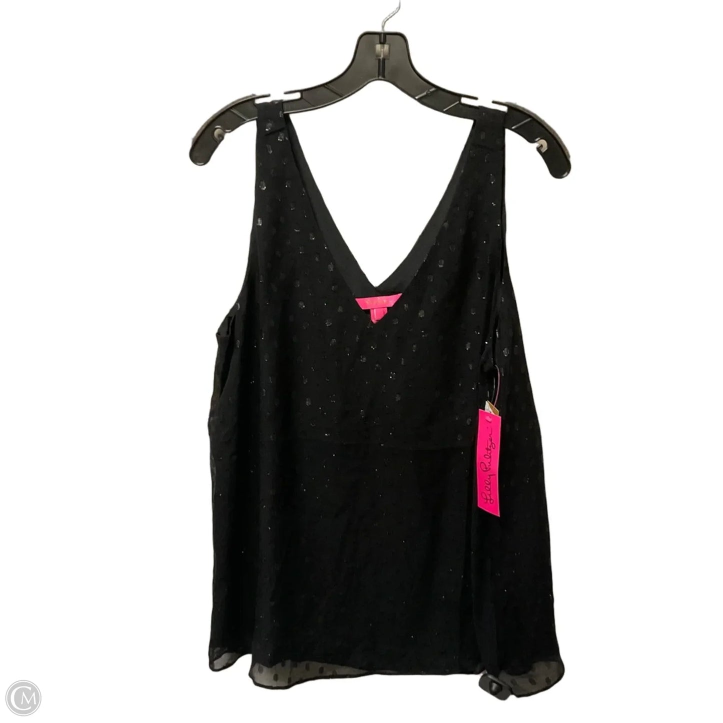 Top Sleeveless Designer By Lilly Pulitzer In Black, Size: L