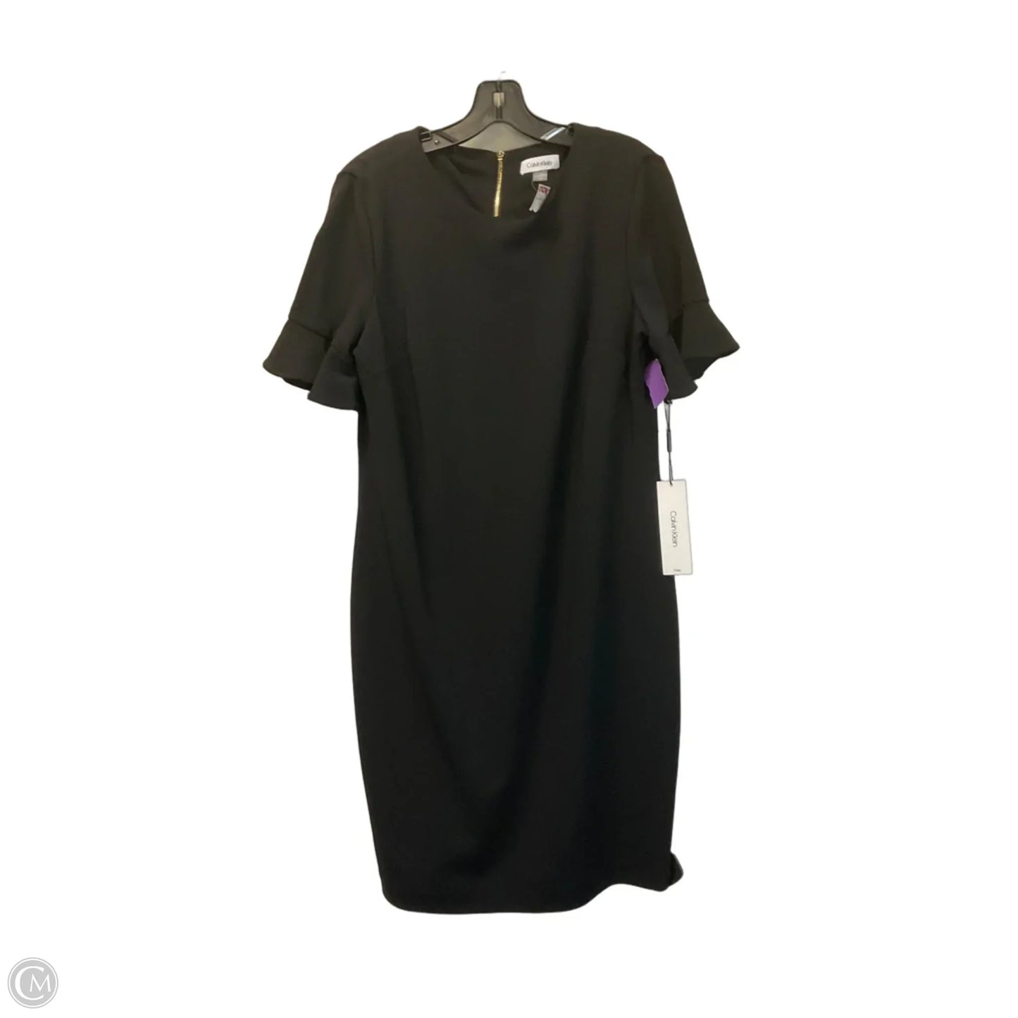 Dress Work By Calvin Klein In Black, Size: 14