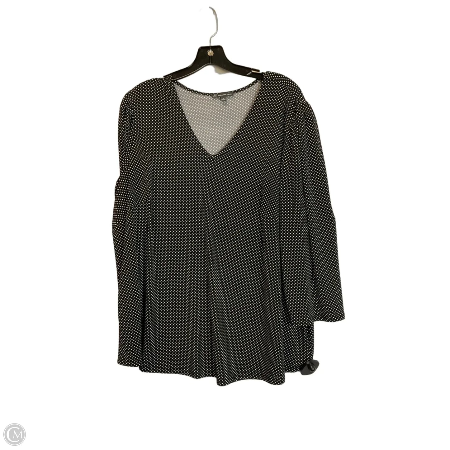 Top Long Sleeve By Adrianna Papell In Black, Size: 1x
