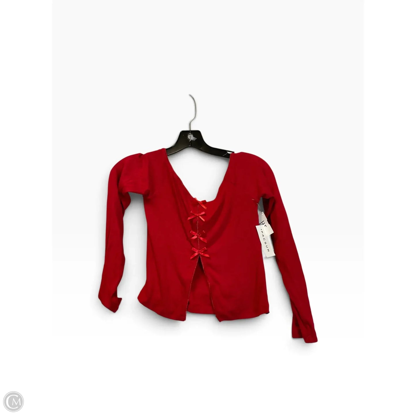 Top Long Sleeve By Pacsun In Red, Size: S