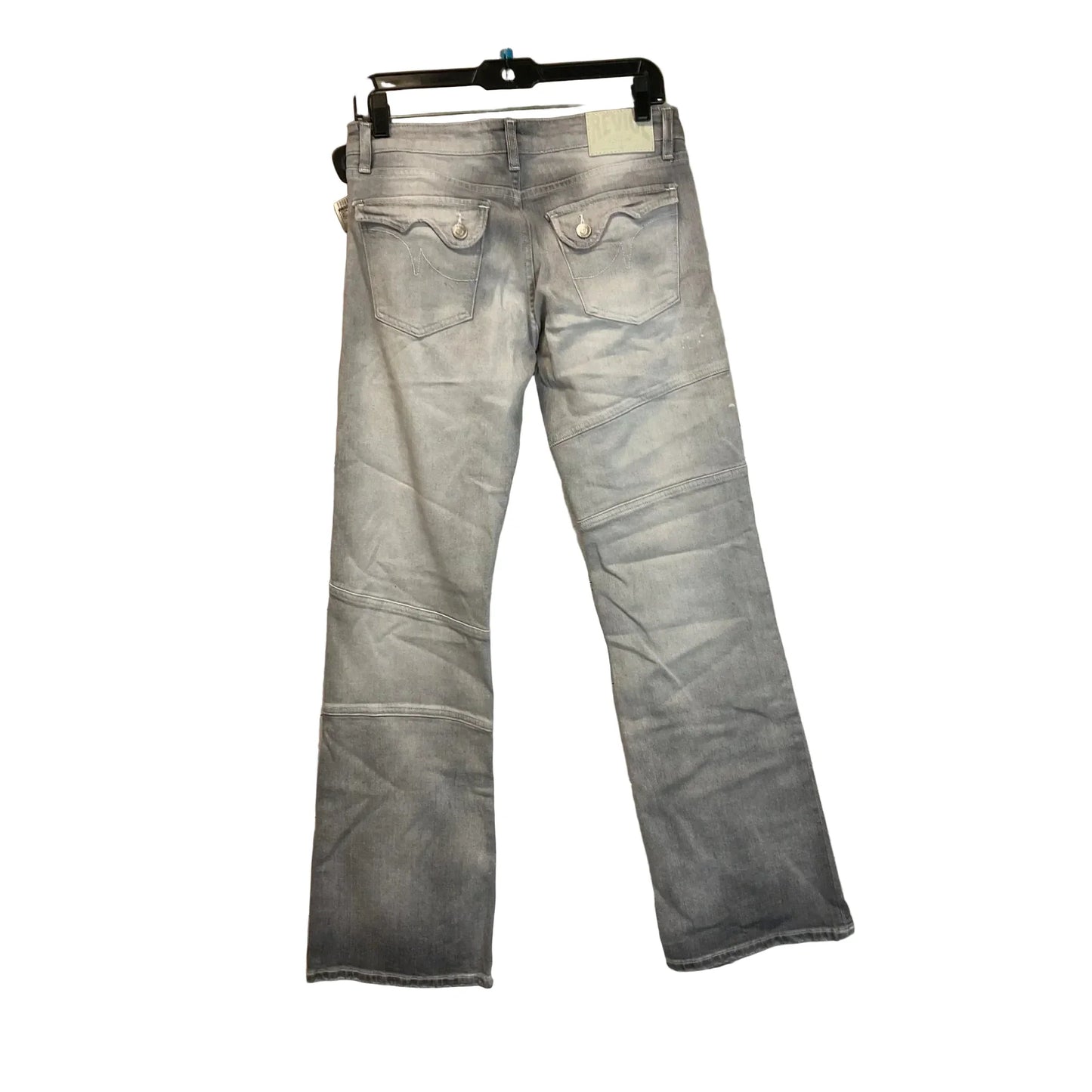 Jeans Flared By Clothes Mentor In Grey Denim, Size: 28