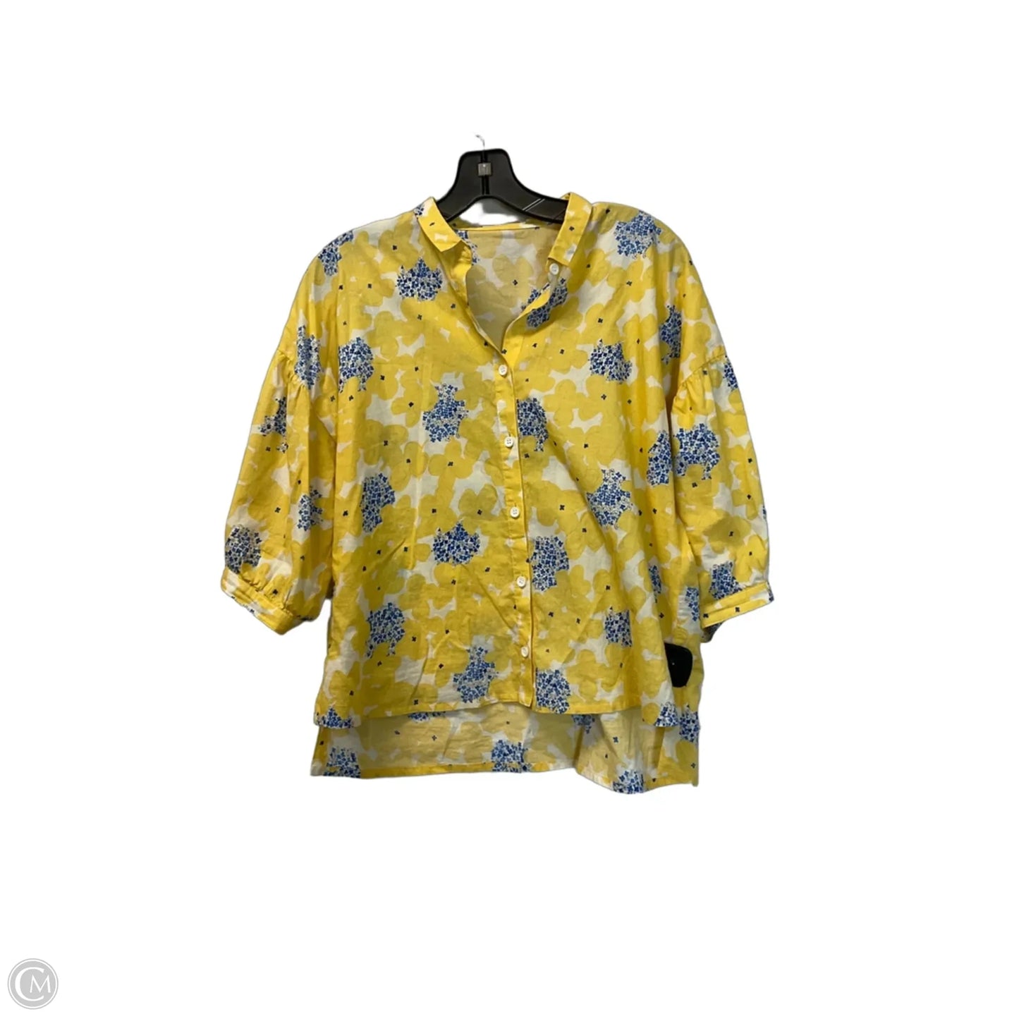 Top Short Sleeve By Cmc In Yellow, Size: S