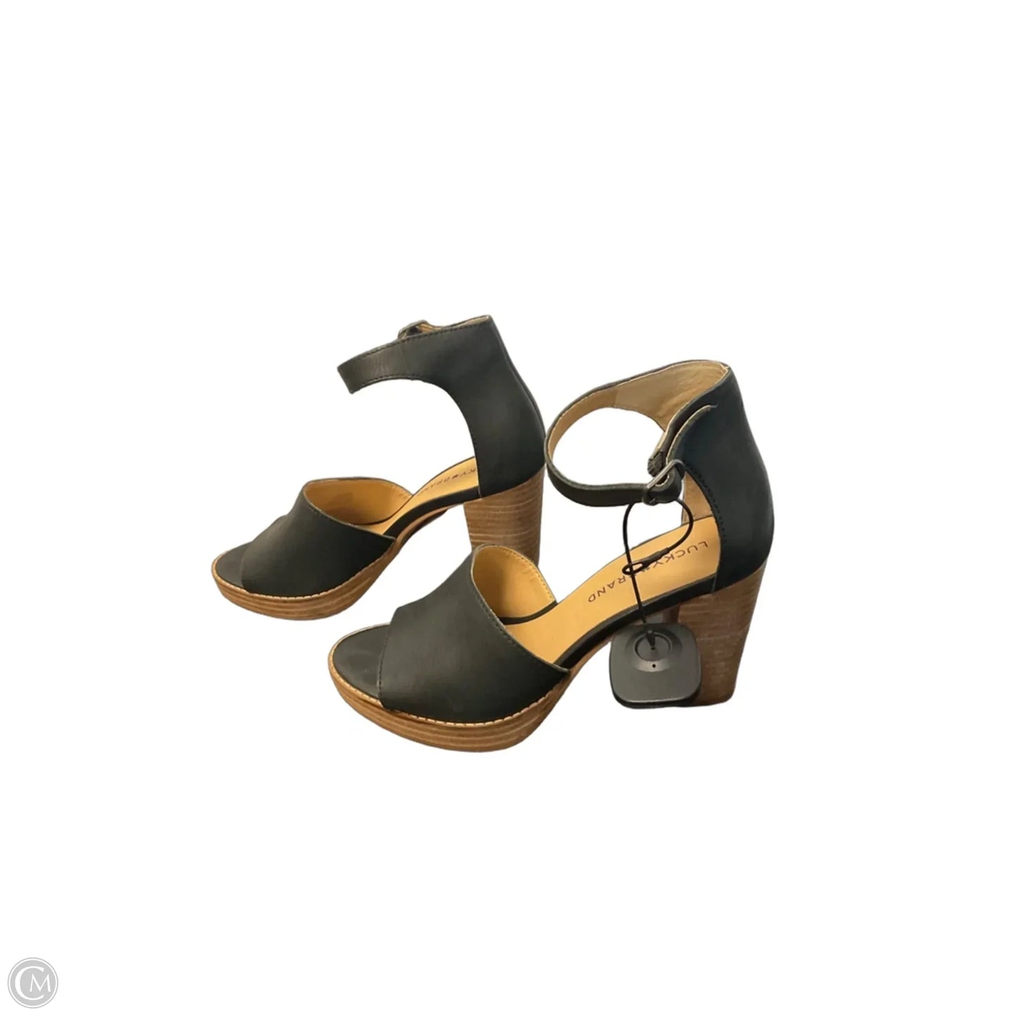 Sandals Heels Block By Lucky Brand In Black, Size: 8.5