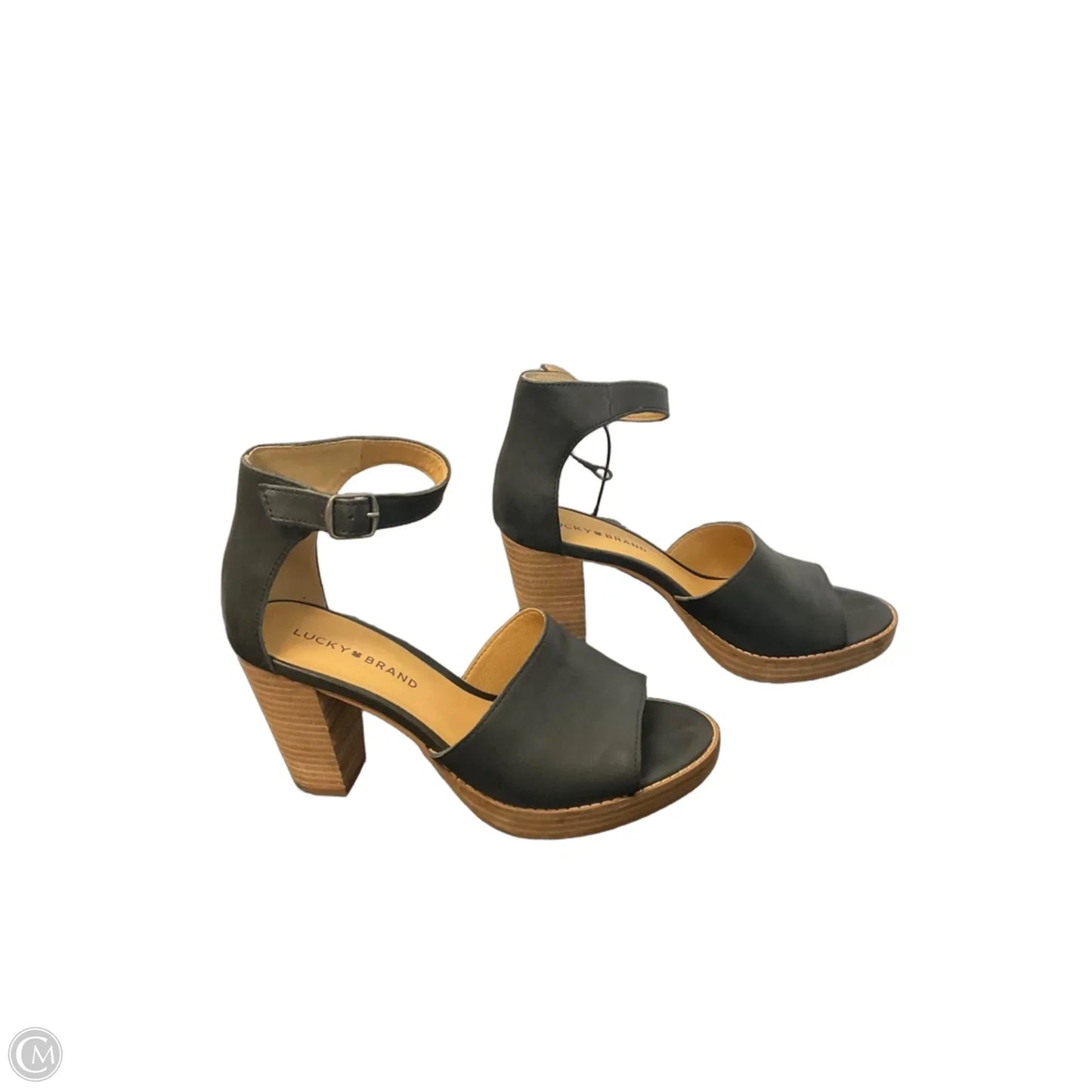 Sandals Heels Block By Lucky Brand In Black, Size: 8.5