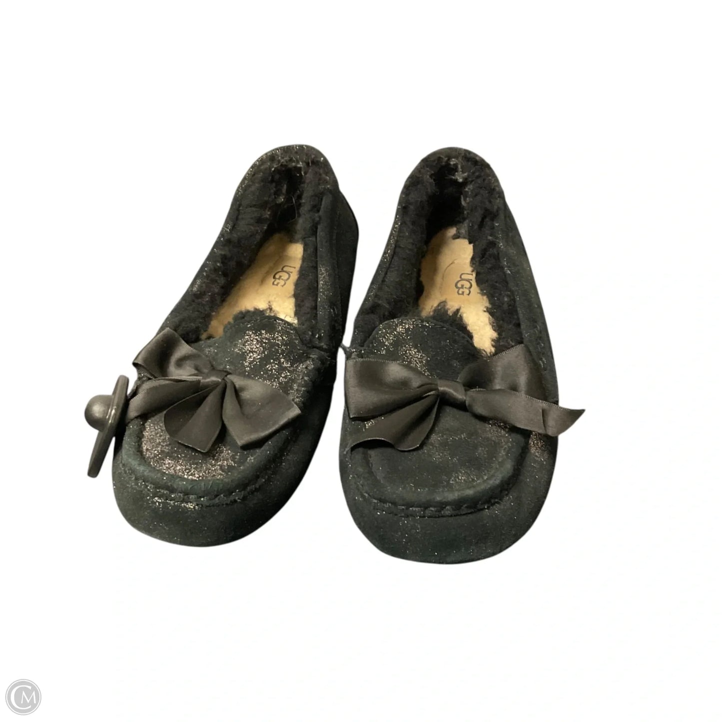 Slippers Designer By Ugg In Black, Size: 7