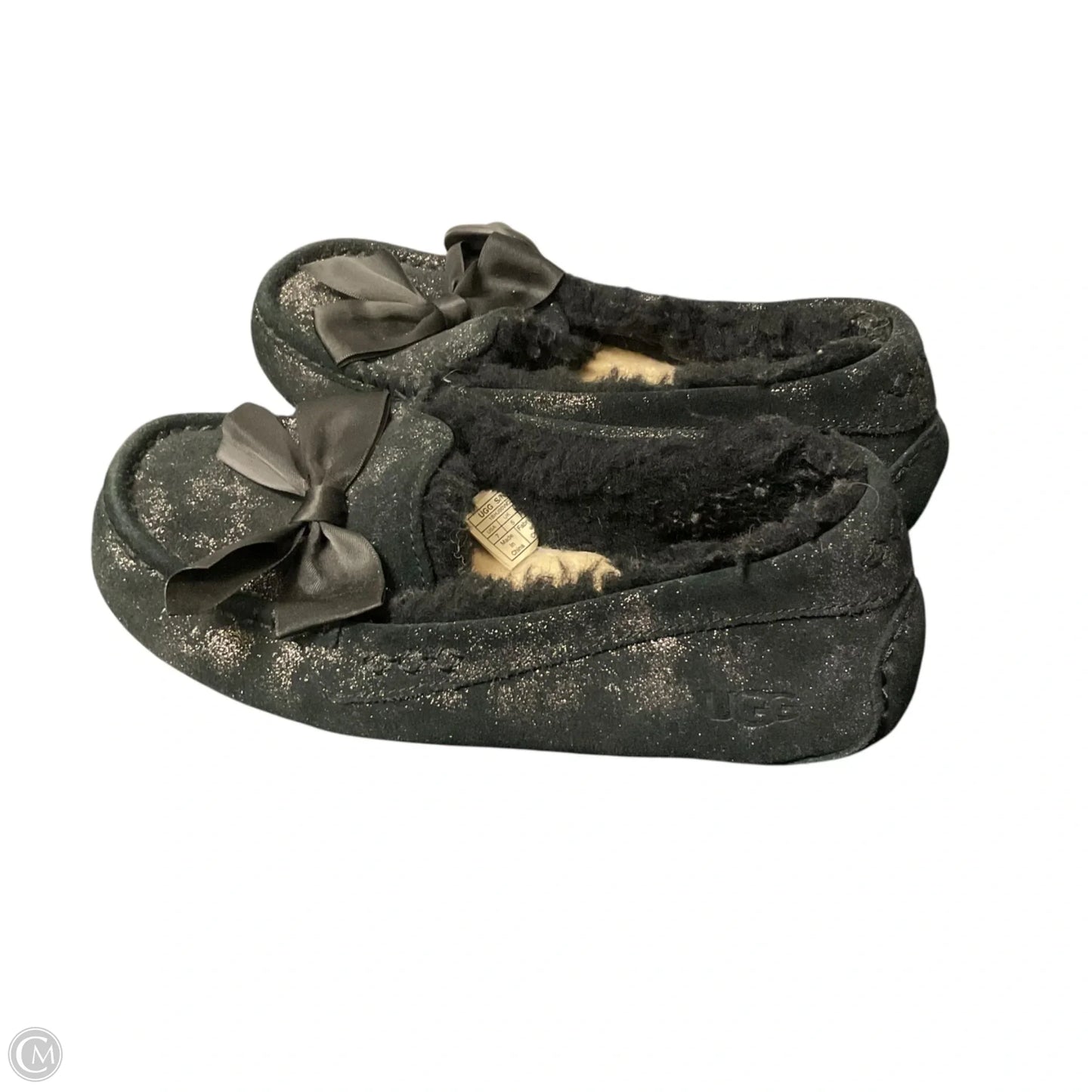 Slippers Designer By Ugg In Black, Size: 7
