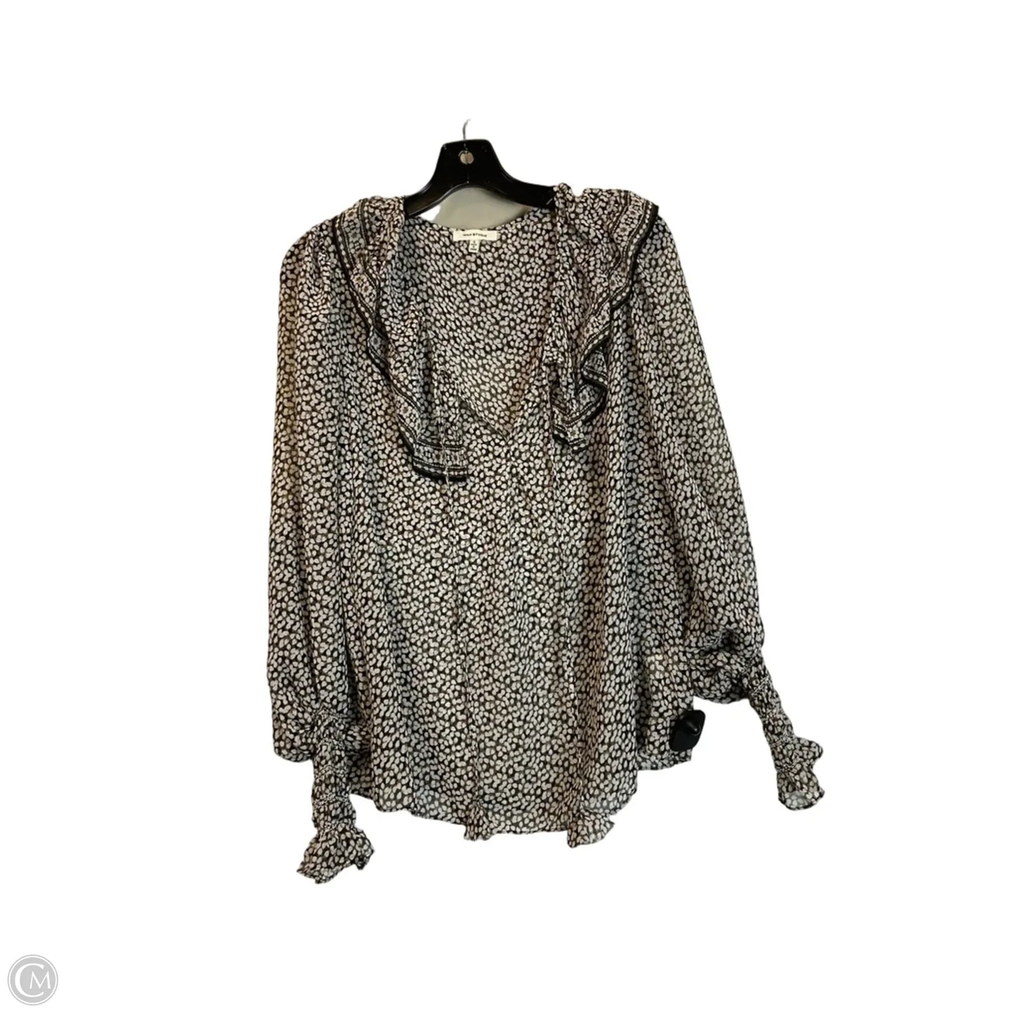 Top Long Sleeve By Max Studio In Black, Size: S