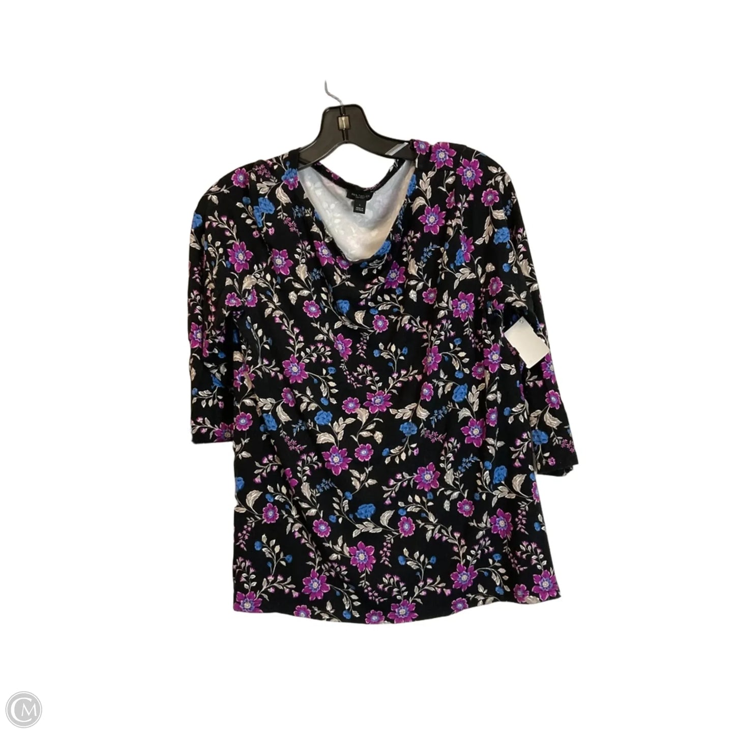 Top Long Sleeve By Ann Taylor In Black, Size: L
