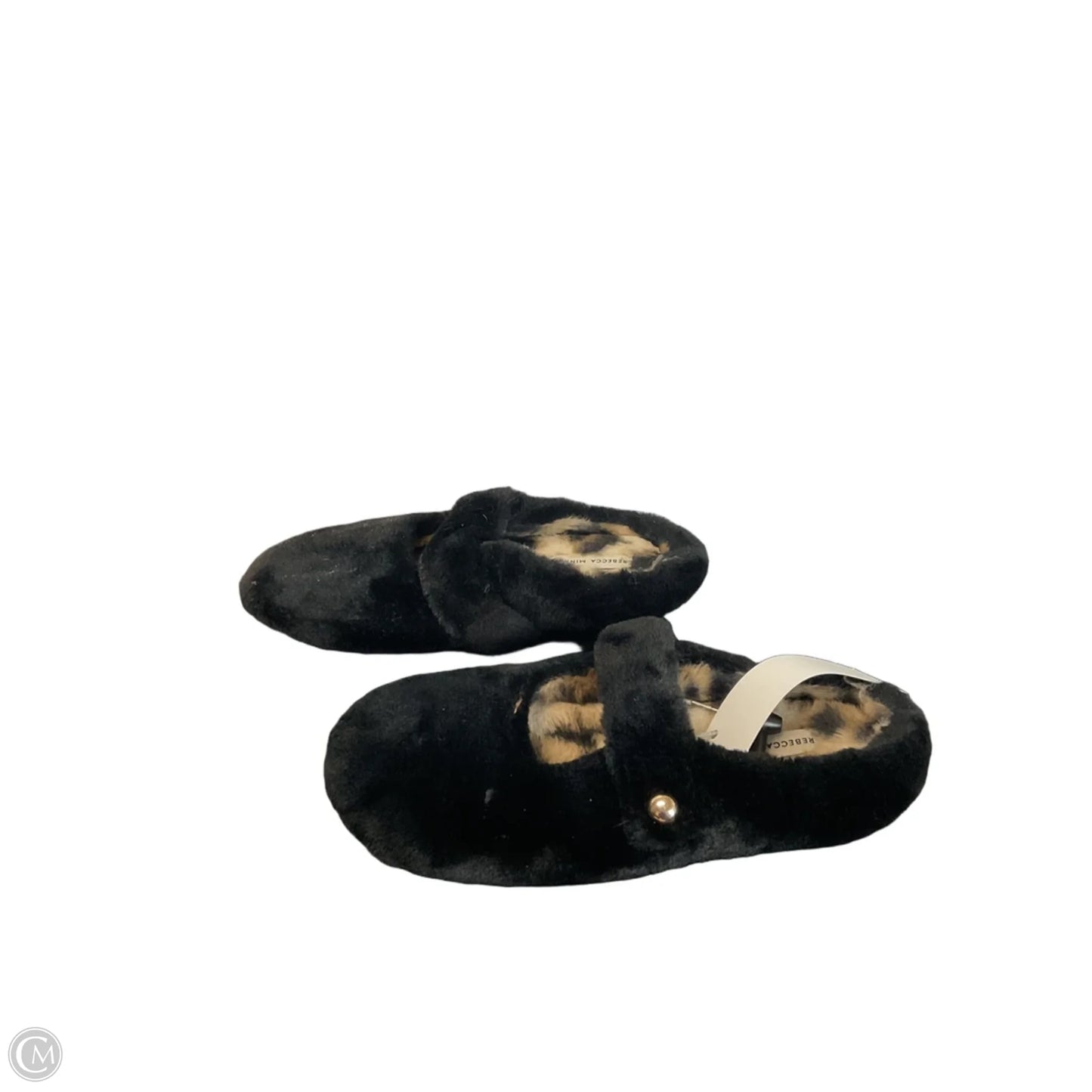 Slippers Designer By Rebecca Minkoff In Black, Size: 7