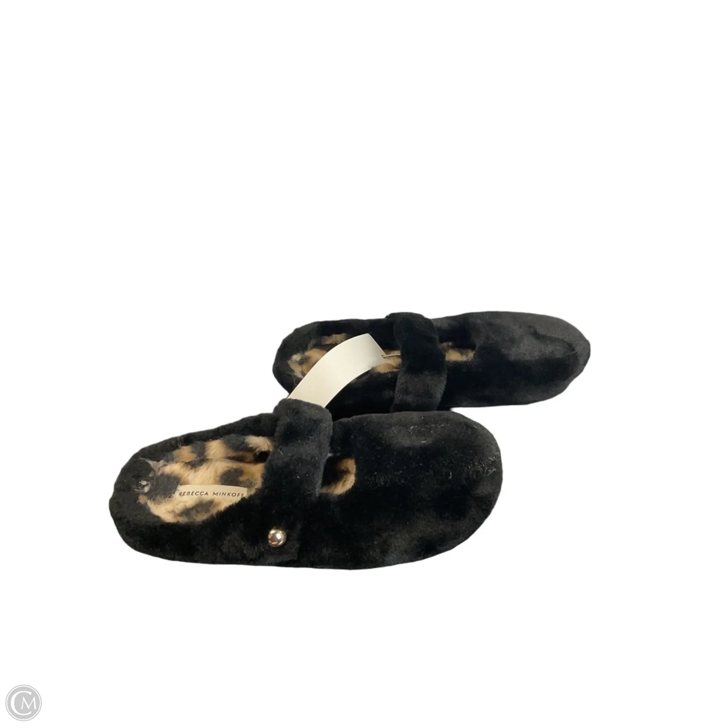 Slippers Designer By Rebecca Minkoff In Black, Size: 7