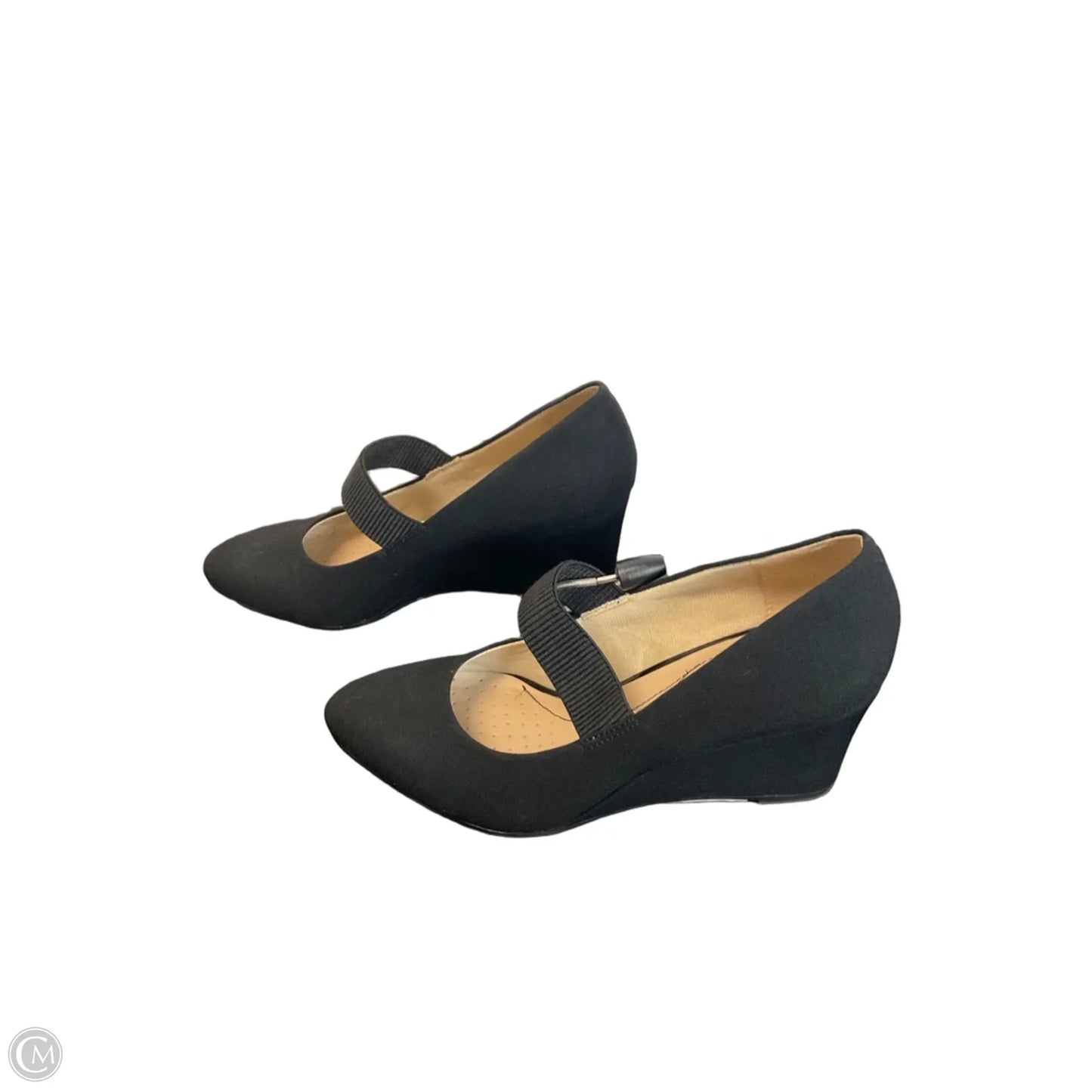 Shoes Heels Wedge By Life Stride In Black, Size: 7