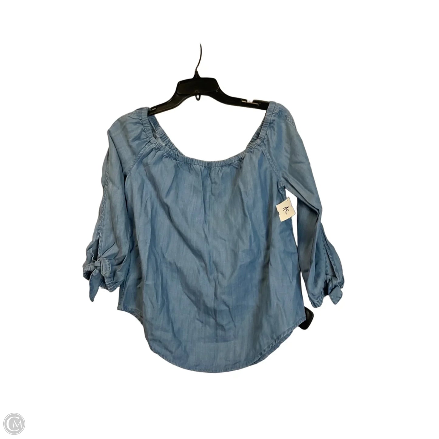 Top Long Sleeve By Vineyard Vines In Blue Denim, Size: S