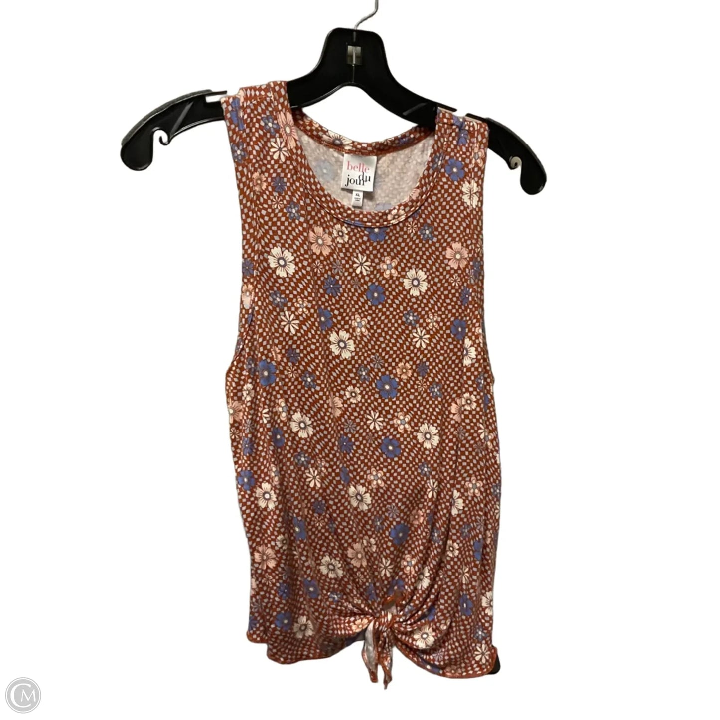 Top Sleeveless Basic By Belle Du Jour In Orange, Size: Xl