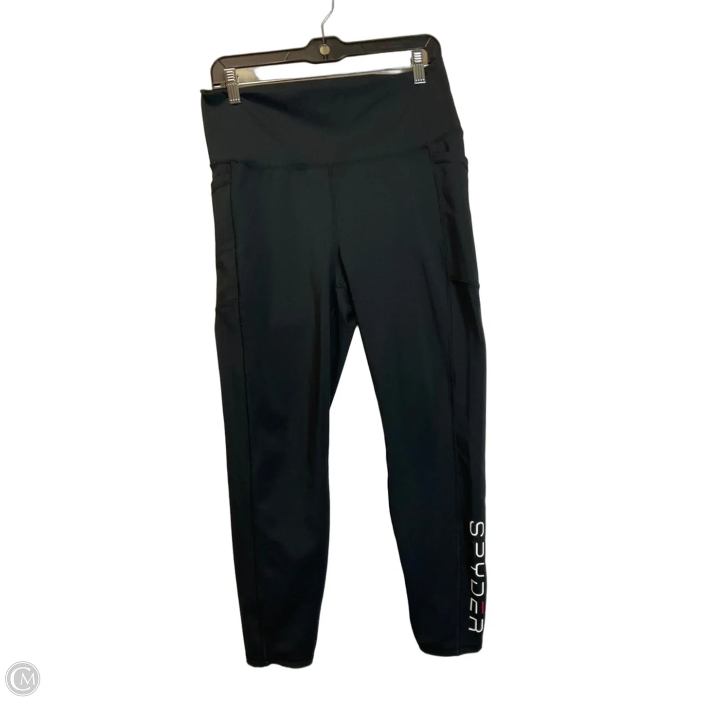 Athletic Leggings By Spyder In Black, Size: Xl
