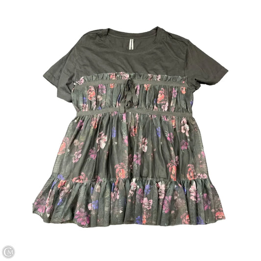 Tunic Short Sleeve By Anthropologie In Black, Size: L
