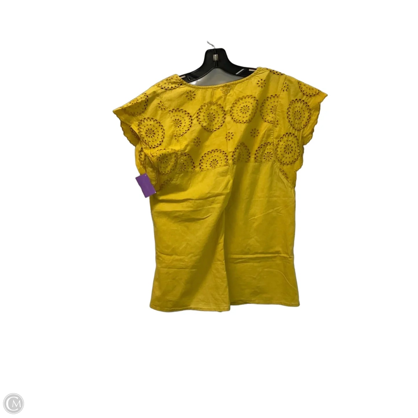 Top Short Sleeve By Clothes Mentor In Yellow, Size: M