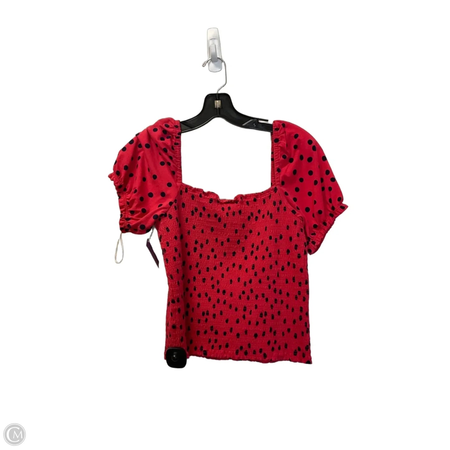 Top Short Sleeve By Dolan Left Coast In Polkadot Pattern, Size: M