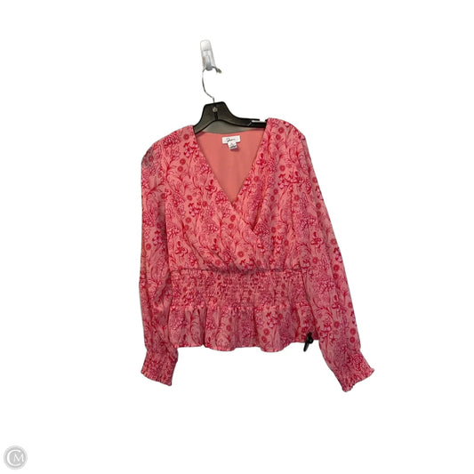 Top Long Sleeve By Japna In Pink, Size: S