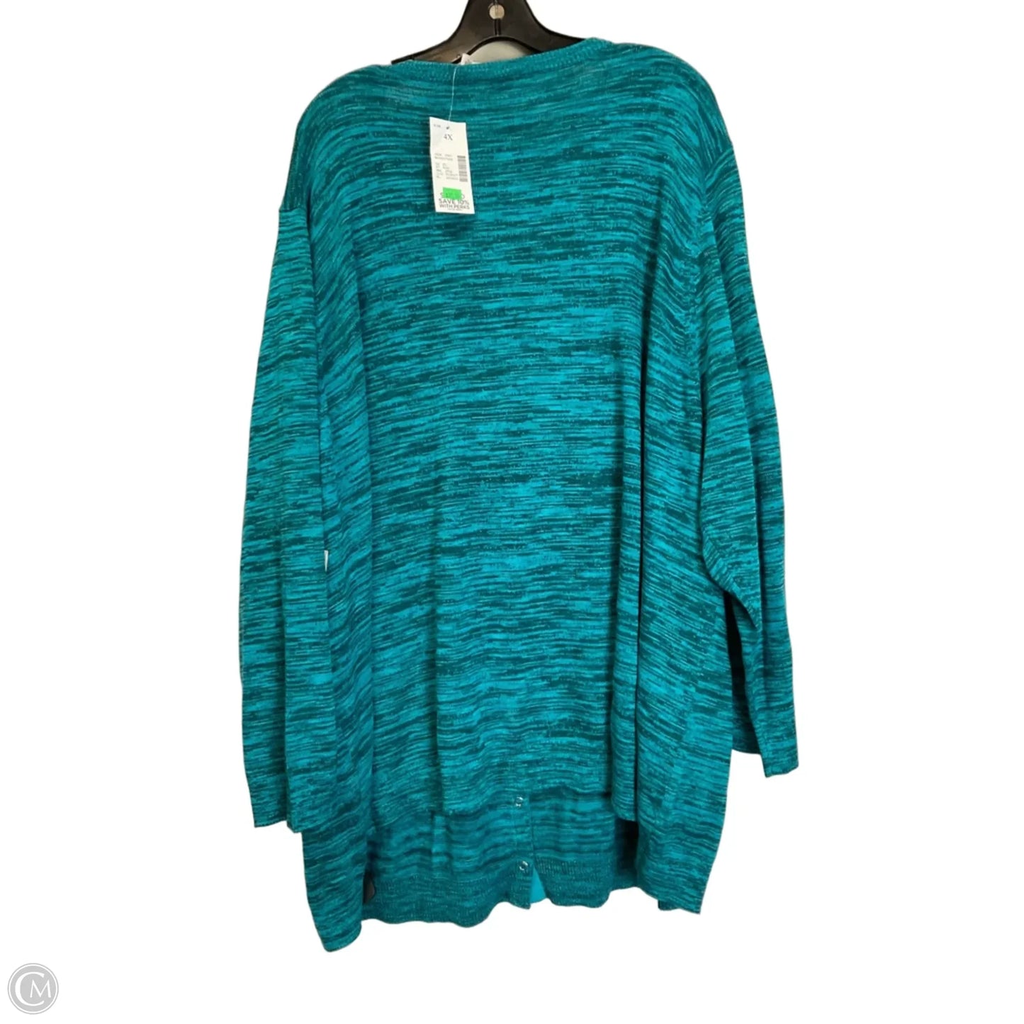 Cardigan By Catherines In Teal, Size: 4x