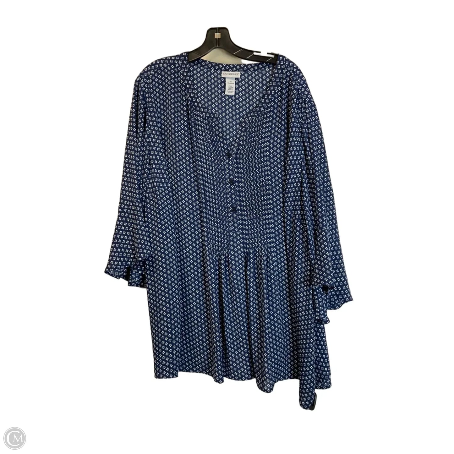 Top Long Sleeve By Catherines In Navy, Size: 4x