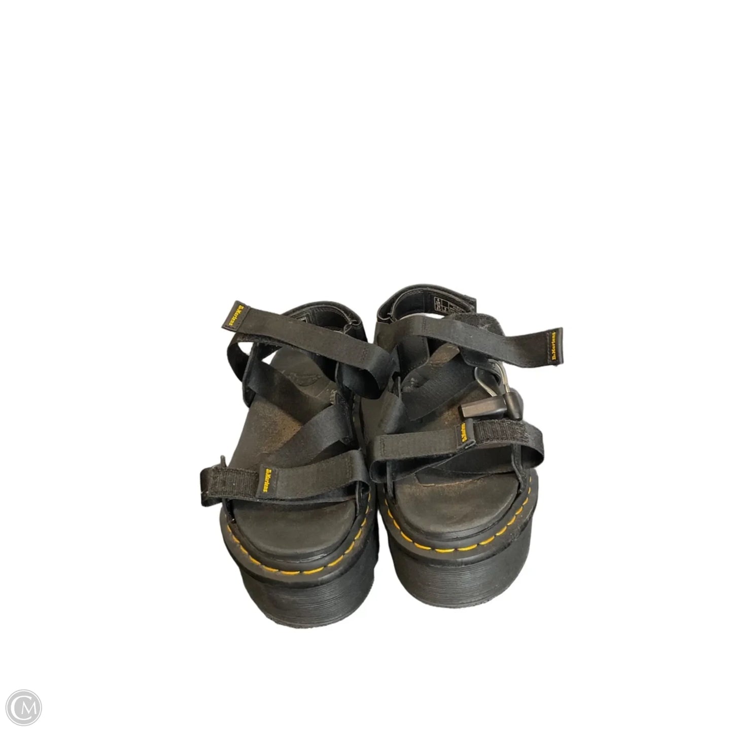 Sandals Heels Platform By Dr Martens In Black, Size: 8