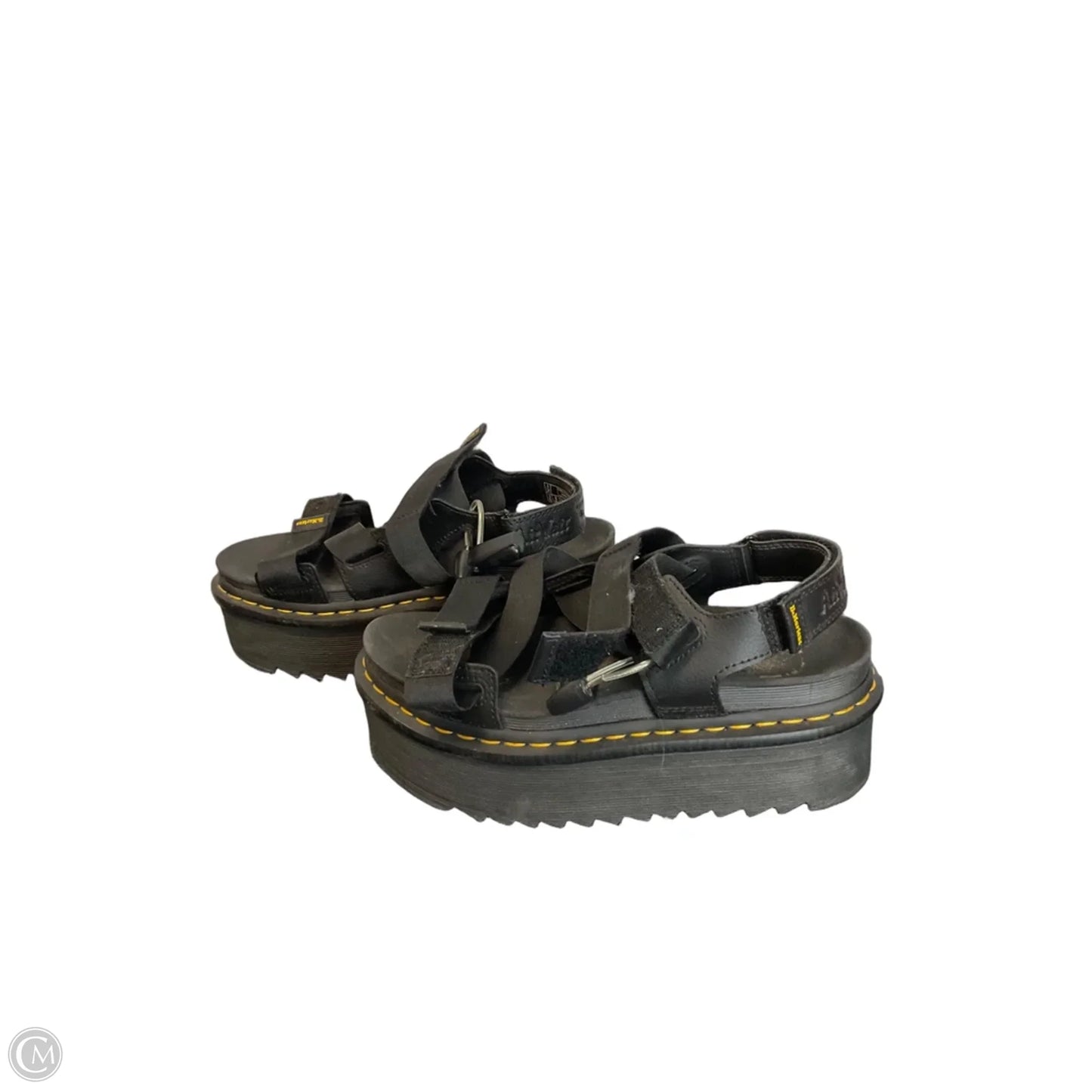 Sandals Heels Platform By Dr Martens In Black, Size: 8