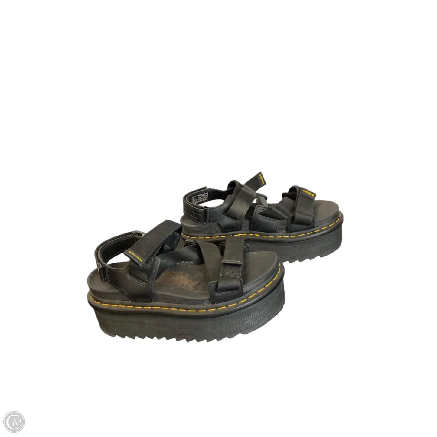 Sandals Heels Platform By Dr Martens In Black, Size: 8