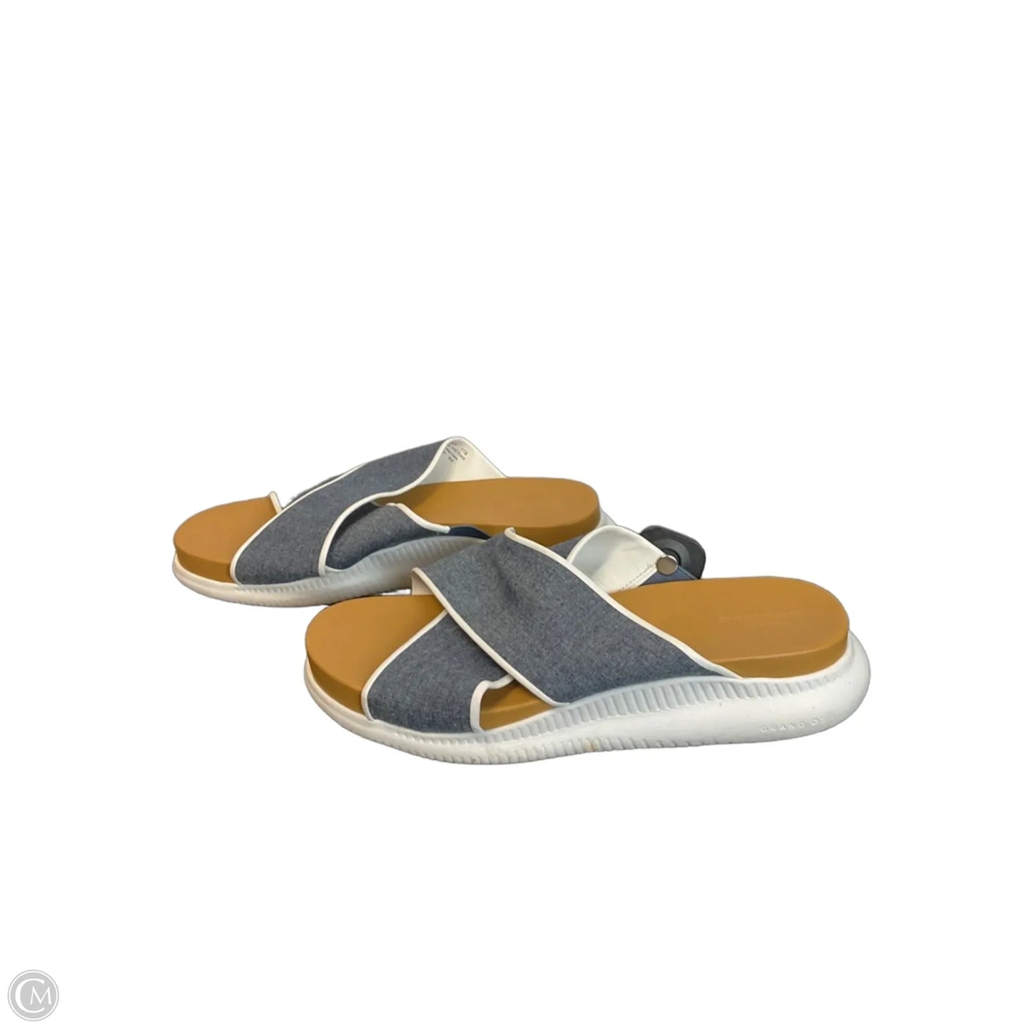 Sandals Heels Platform By Cole-haan In Blue Denim, Size: 11