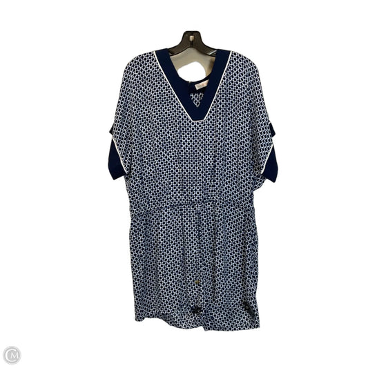 Romper Designer By Tory Burch In Blue & White, Size: L