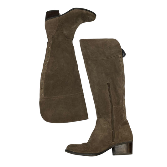 Boots Knee Heels By Vince Camuto In Brown, Size:8.5