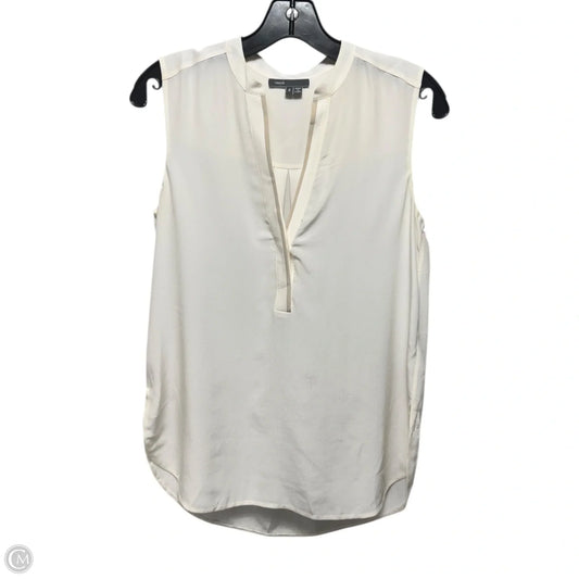 Silk Top Sleeveless By Vince In Cream, Size: 2