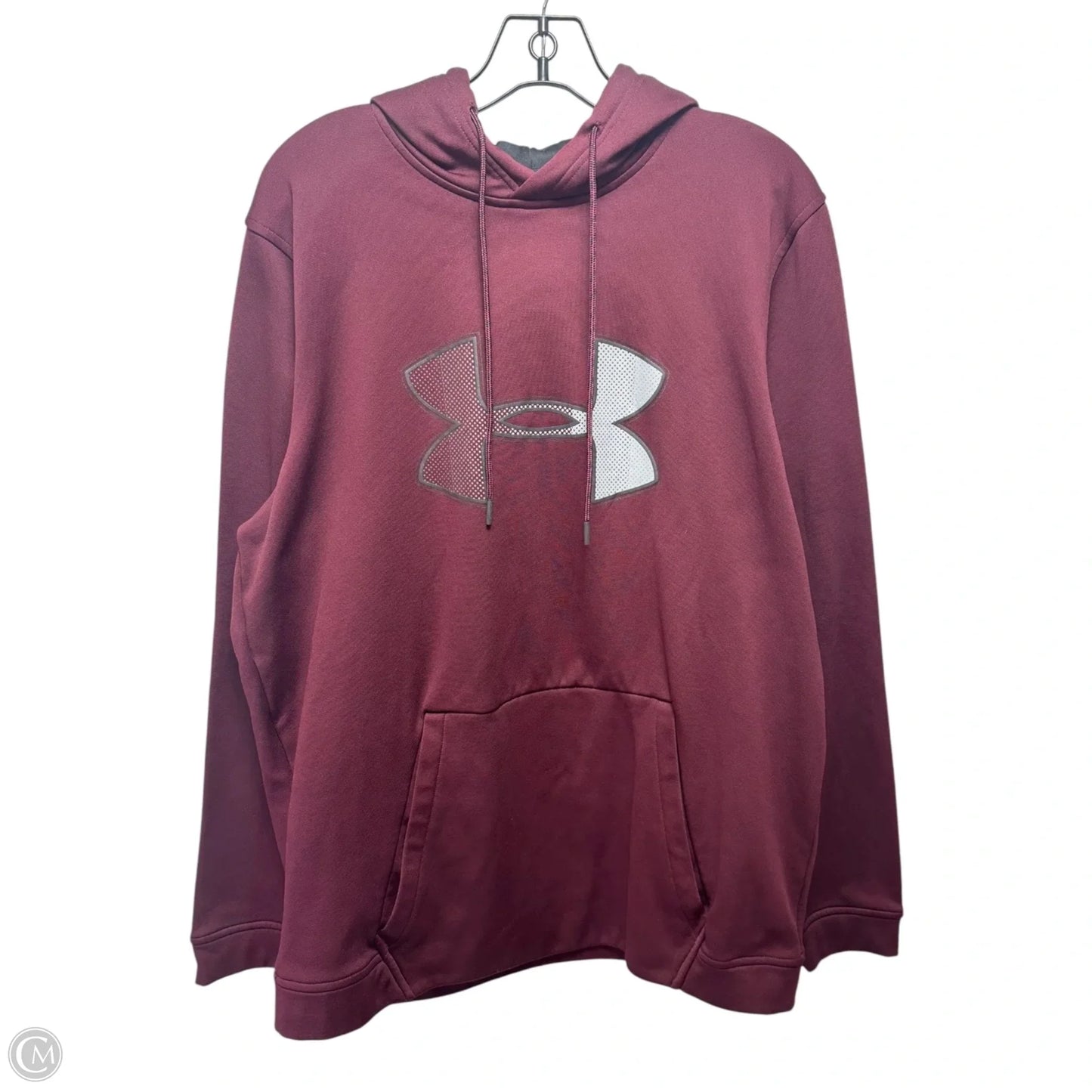 Athletic Sweatshirt Hoodie By Under Armour In Maroon, Size: Xl