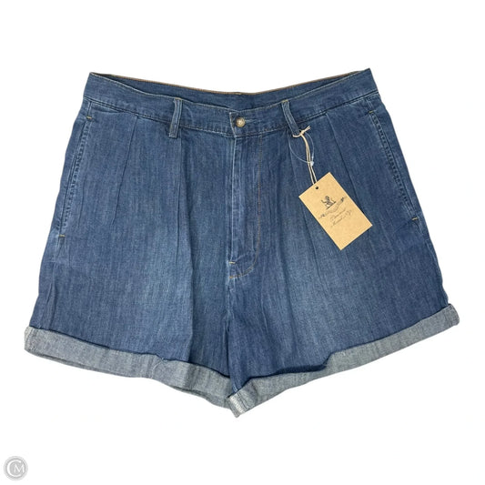 Blair Pleated Cuff Shorts By Denimist In Blue Denim, Size: 6