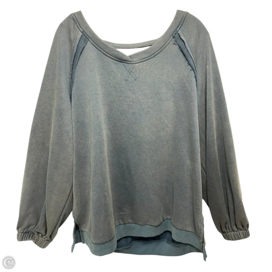 Sweatshirt Crewneck By Pol In Green, Size: L