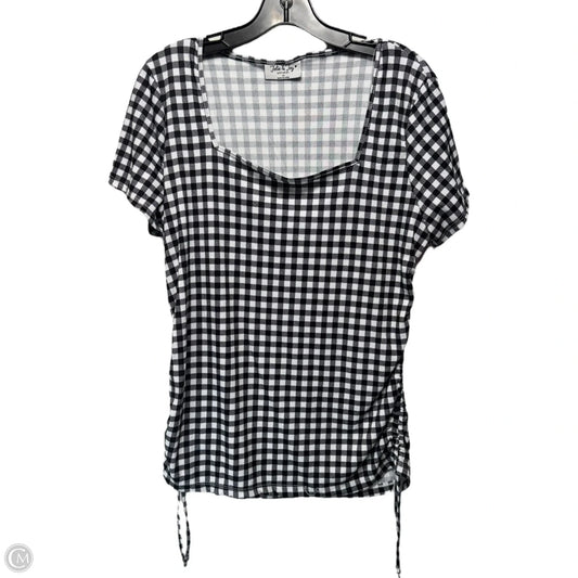 Tunic 3/4 Sleeve By Jolie & Joy In Checkered Pattern, Size: 2x