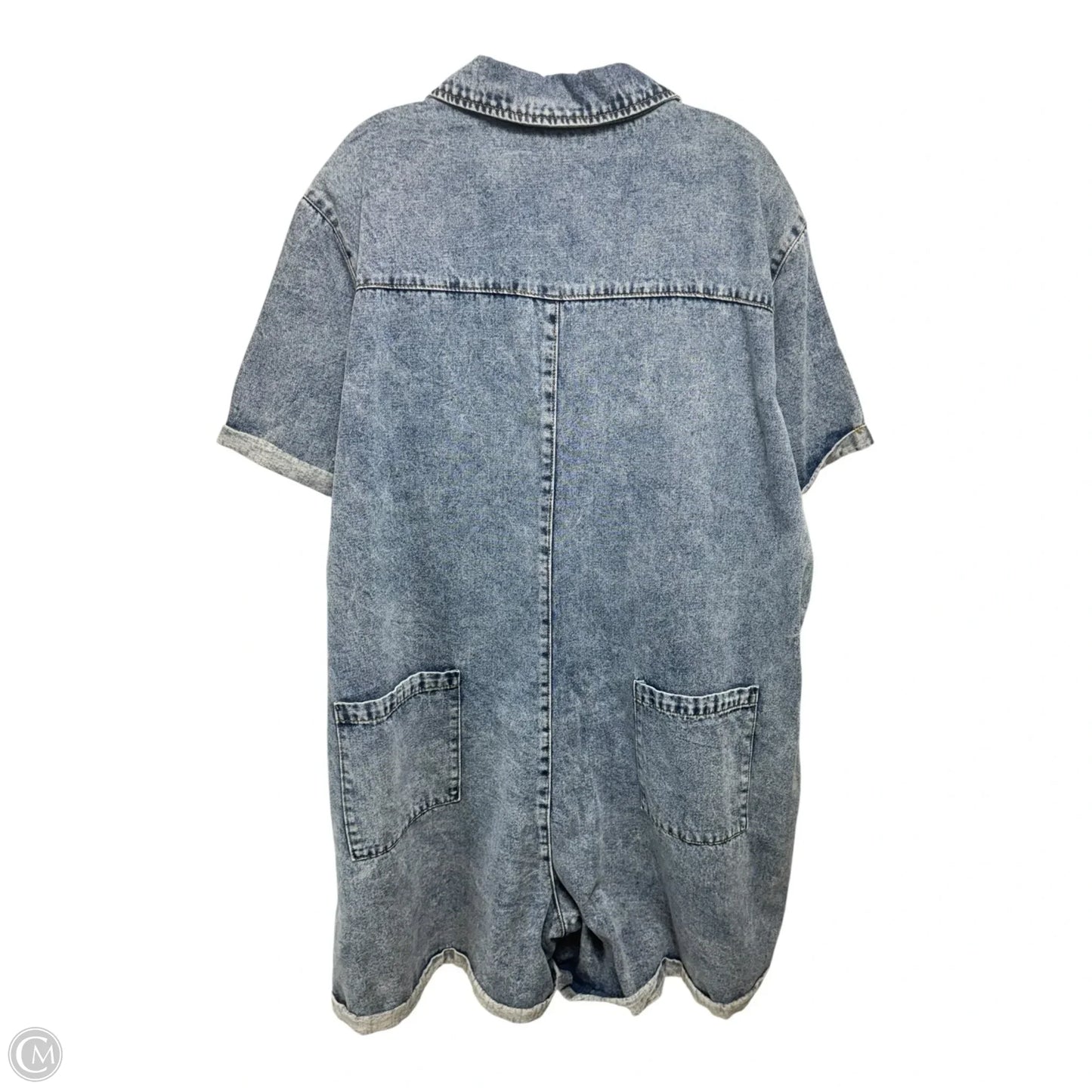 Romper By Baevely In Black Denim, Size: 3x