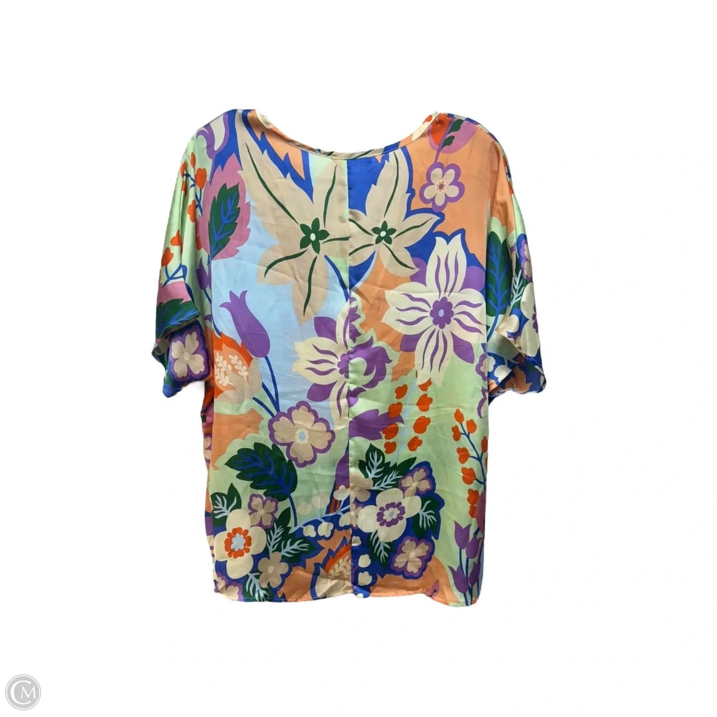 Top Short Sleeve By Entro In Floral Print, Size: L