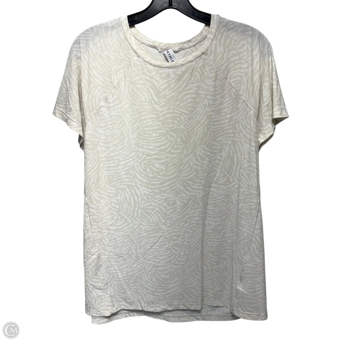 Athletic Top Short Sleeve By Athleta In Animal Print, Size: L