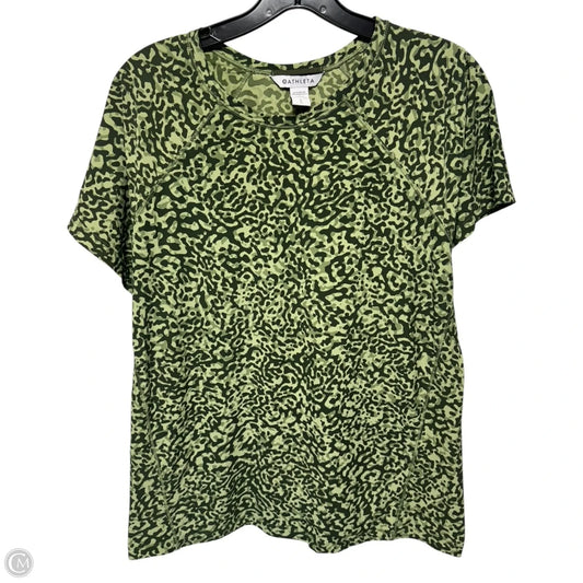 Athletic Top Short Sleeve By Athleta In Camouflage Print, Size: L