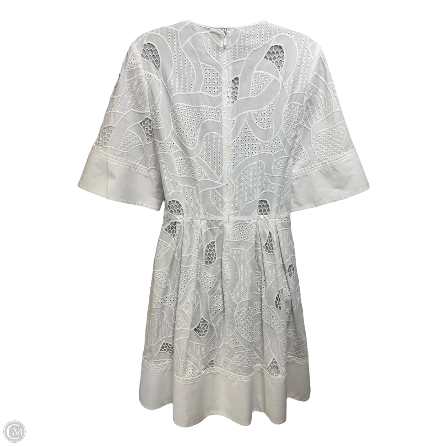 Eyelet Embroidered Dress Designer By Jason Wu In White, Size: 6