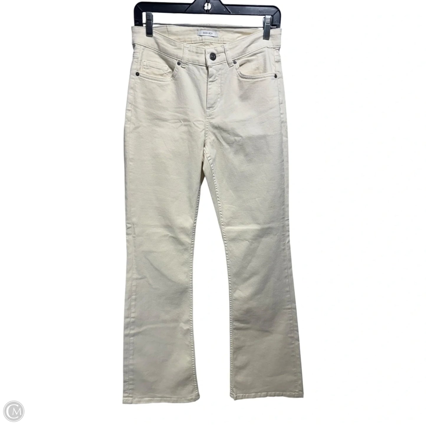 Jeans Flared By Sissy Boy In Cream, Size: 6